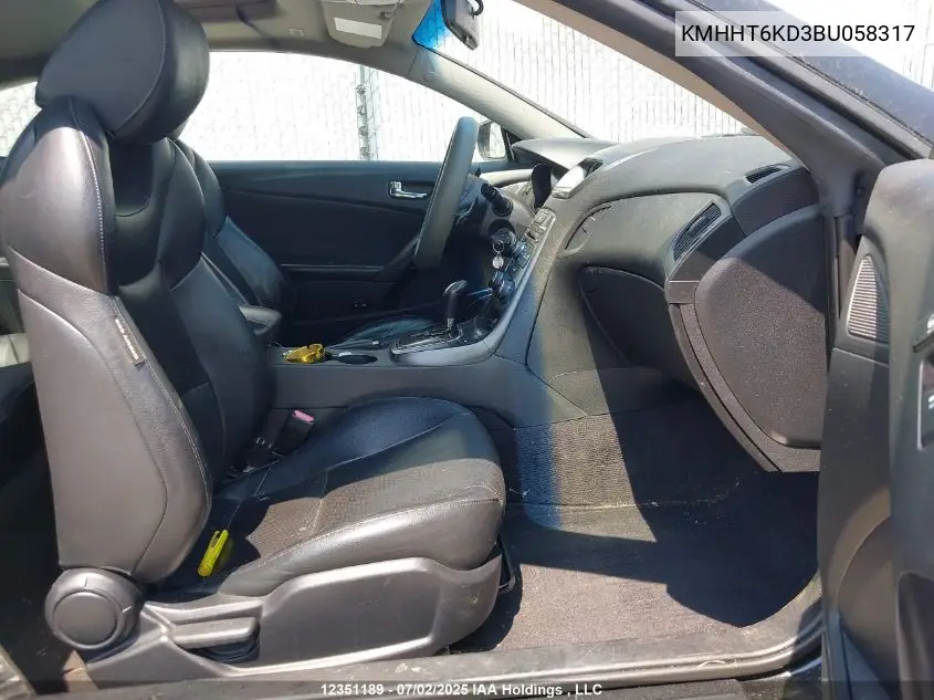 KMHHT6KD3BU058317 2011 Hyundai Genesis Coupe 2.0T