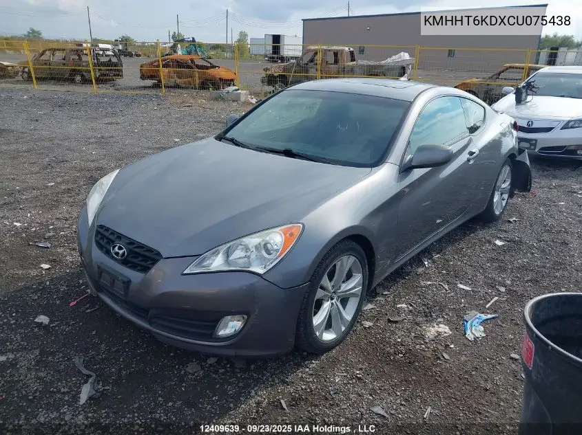 KMHHT6KDXCU075438 2012 Hyundai Genesis Coupe 2.0T