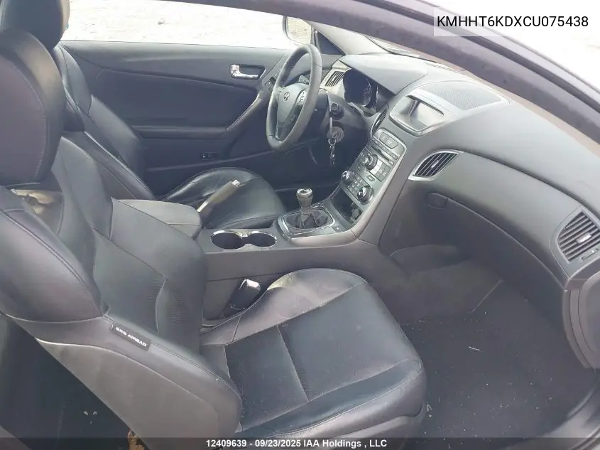 KMHHT6KDXCU075438 2012 Hyundai Genesis Coupe 2.0T