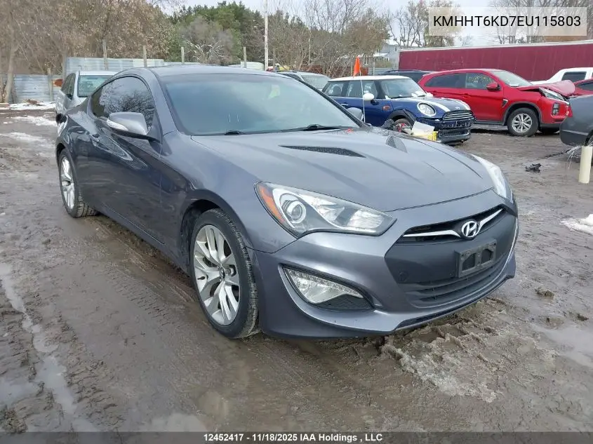 KMHHT6KD7EU115803 2014 Hyundai Genesis Coupe 2.0T