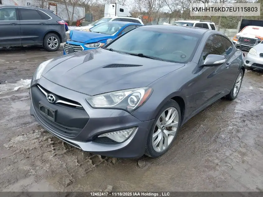 KMHHT6KD7EU115803 2014 Hyundai Genesis Coupe 2.0T