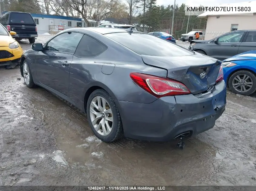 KMHHT6KD7EU115803 2014 Hyundai Genesis Coupe 2.0T