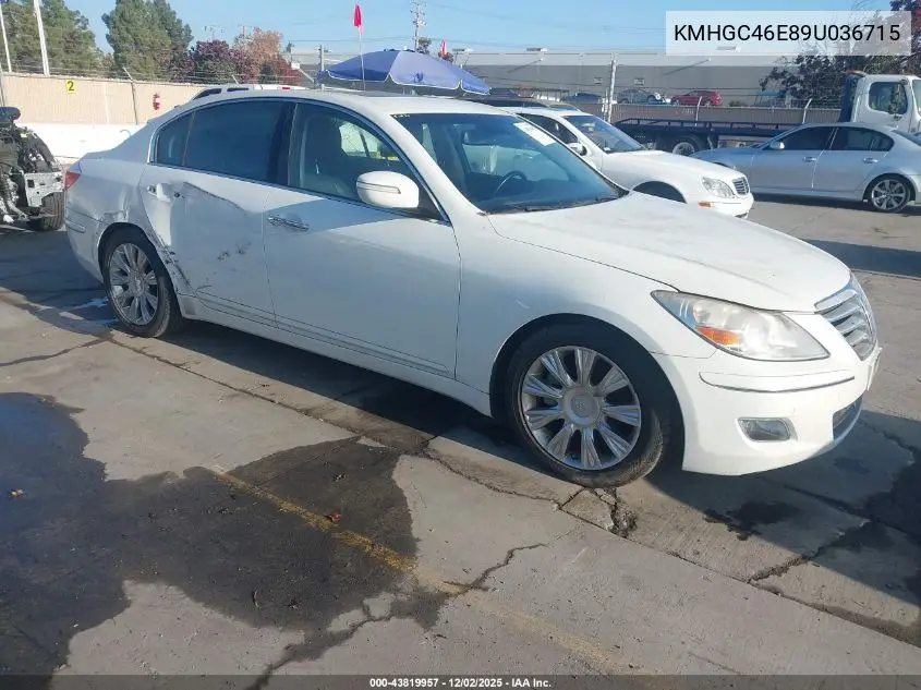 KMHGC46E89U036715 2009 Hyundai Genesis 3.8