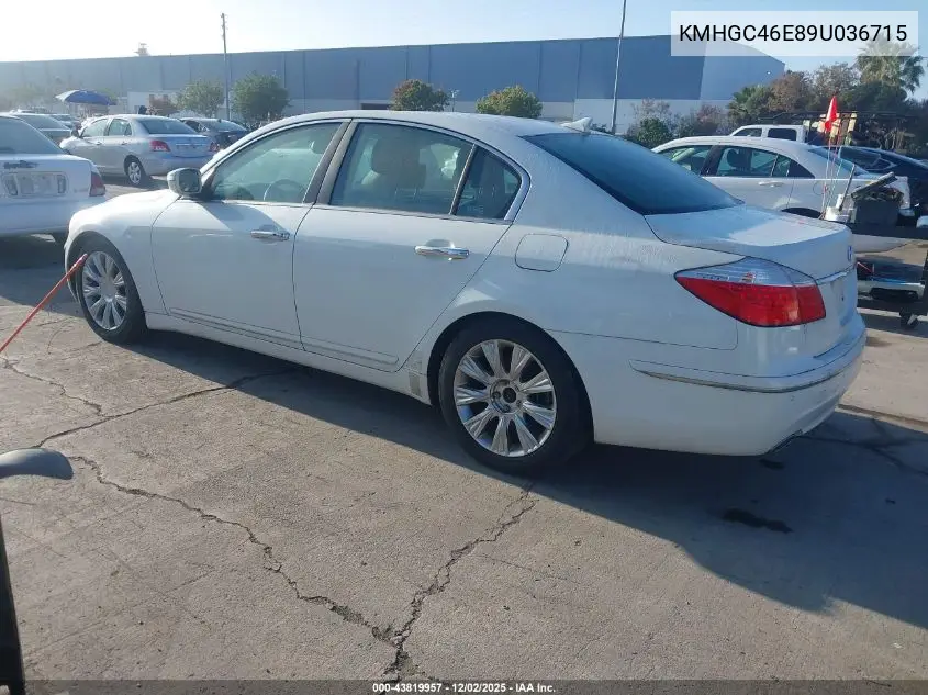 KMHGC46E89U036715 2009 Hyundai Genesis 3.8