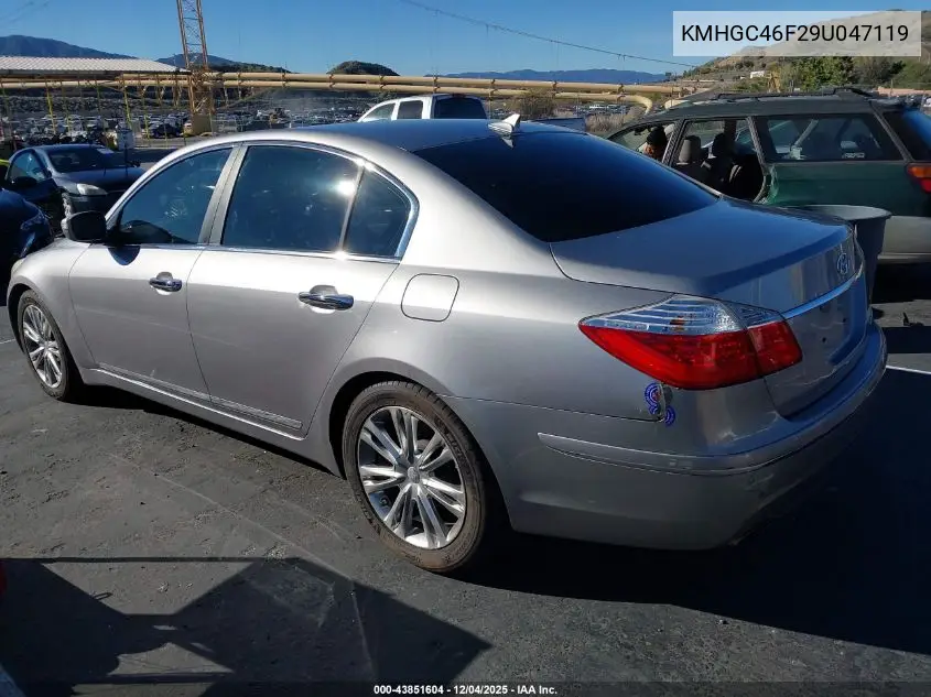 KMHGC46F29U047119 2009 Hyundai Genesis 4.6