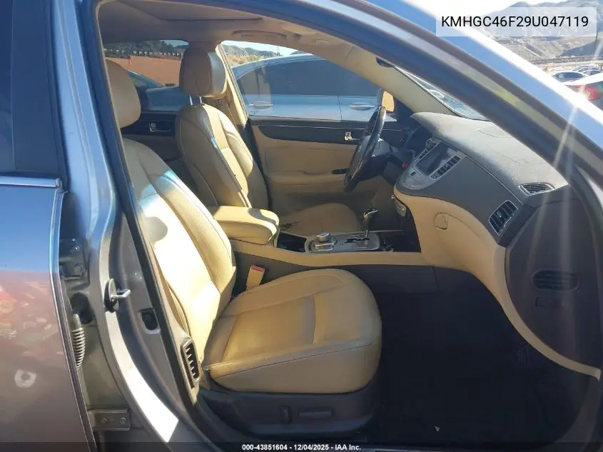 KMHGC46F29U047119 2009 Hyundai Genesis 4.6