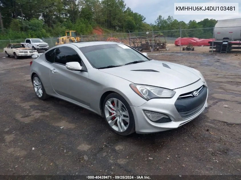 KMHHU6KJ4DU103481 2013 Hyundai Genesis 3.8 Track