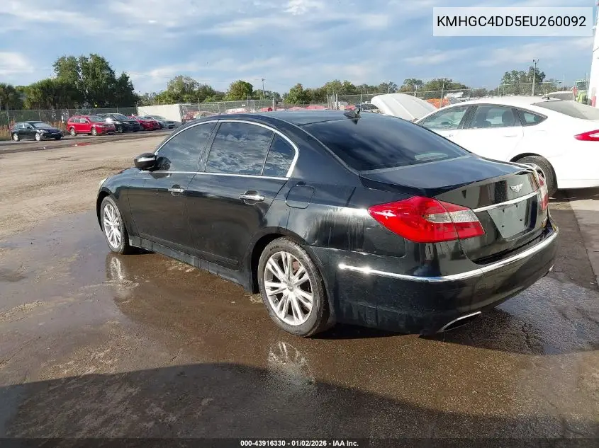 KMHGC4DD5EU260092 2014 Hyundai Genesis 3.8