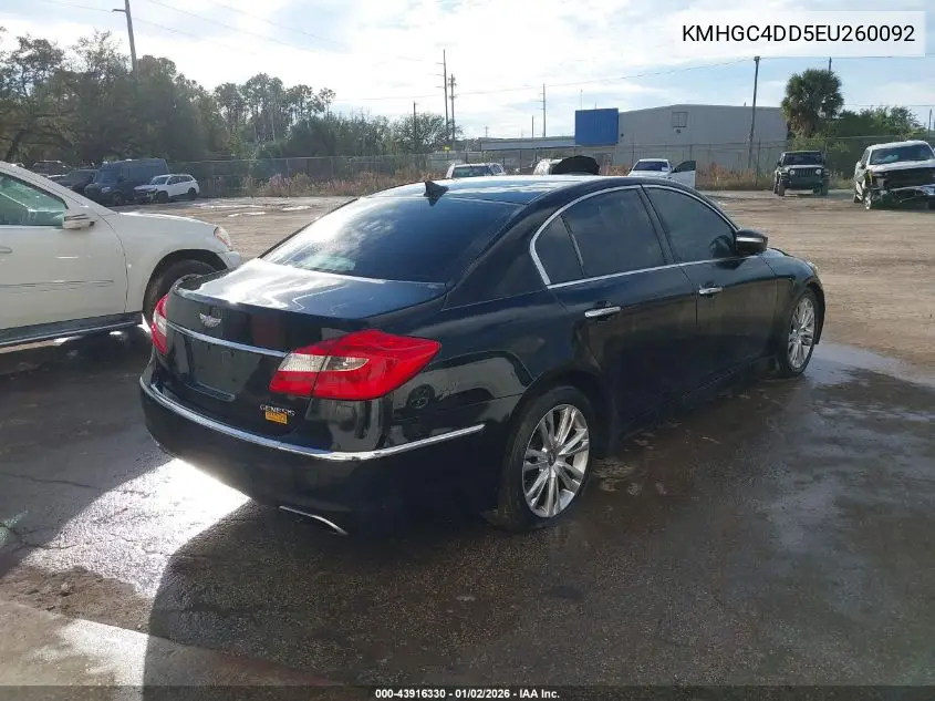 KMHGC4DD5EU260092 2014 Hyundai Genesis 3.8
