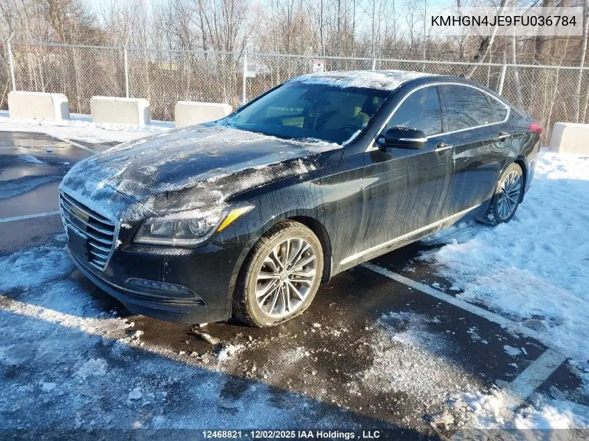 KMHGN4JE9FU036784 2015 Hyundai Genesis 3.8 Technology