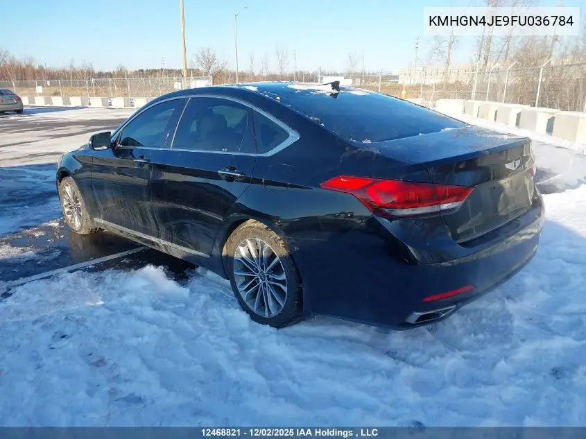 KMHGN4JE9FU036784 2015 Hyundai Genesis 3.8 Technology