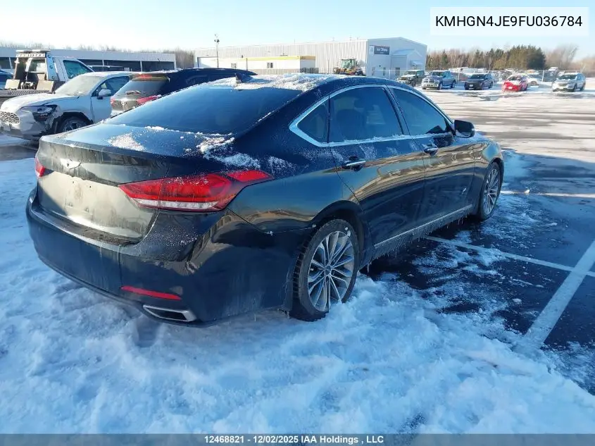 KMHGN4JE9FU036784 2015 Hyundai Genesis 3.8 Technology