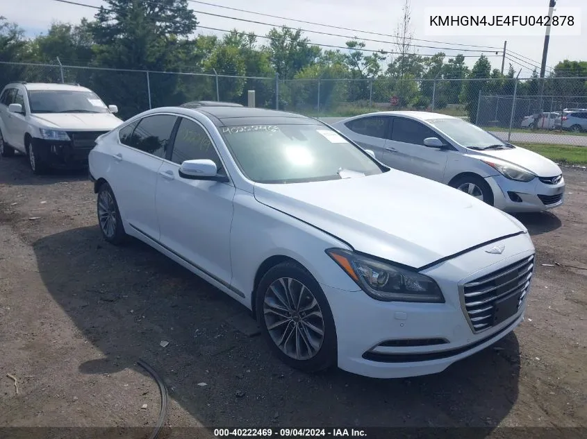 2015 Hyundai Genesis 3.8 VIN: KMHGN4JE4FU042878 Lot: 40222469