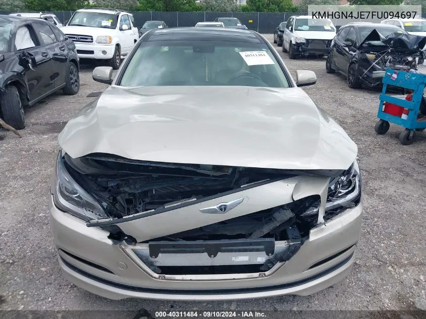 KMHGN4JE7FU094697 2015 Hyundai Genesis 3.8