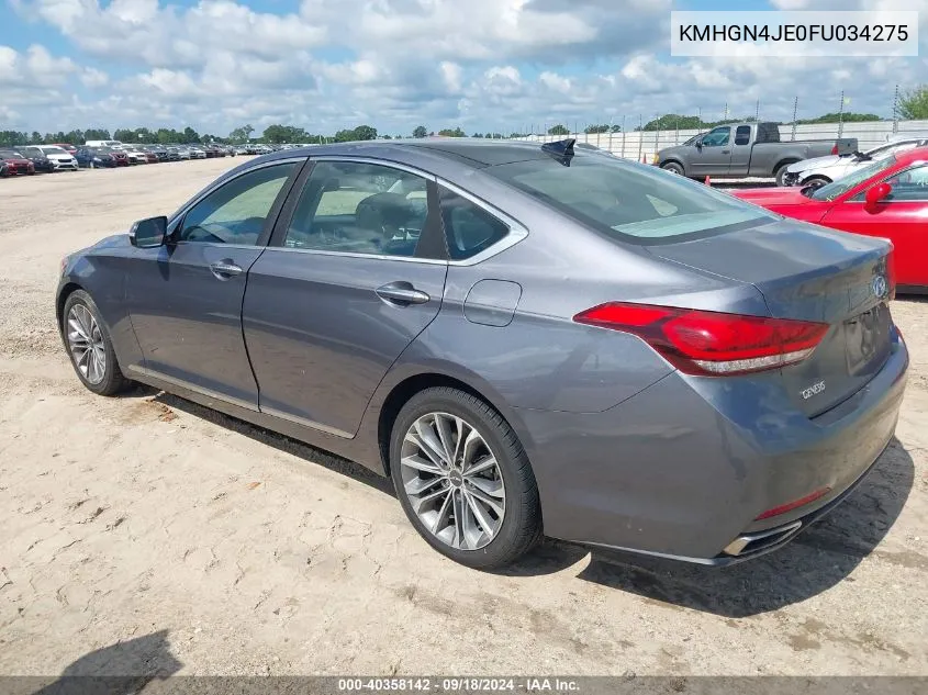 KMHGN4JE0FU034275 2015 Hyundai Genesis 3.8L