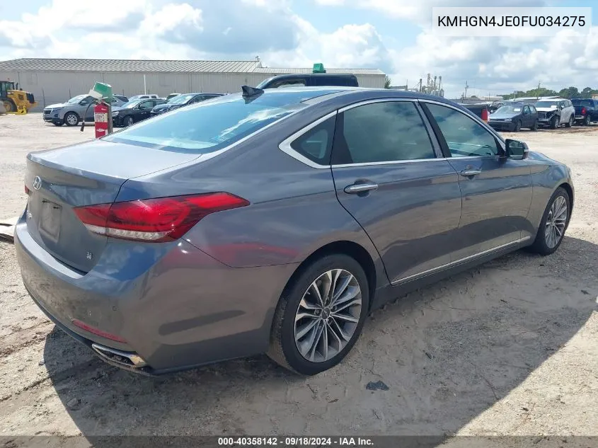 KMHGN4JE0FU034275 2015 Hyundai Genesis 3.8L