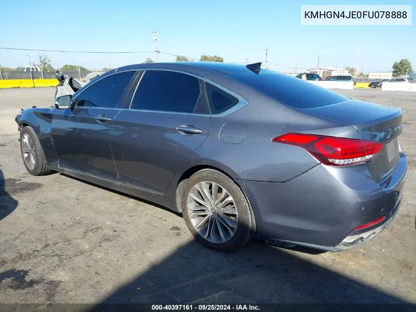 KMHGN4JE0FU078888 2015 Hyundai Genesis 3.8