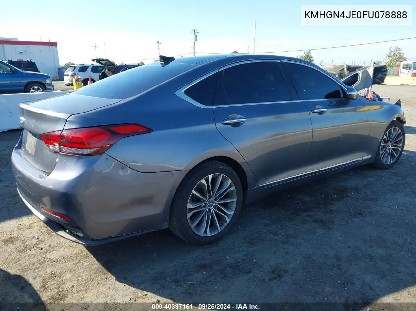 KMHGN4JE0FU078888 2015 Hyundai Genesis 3.8