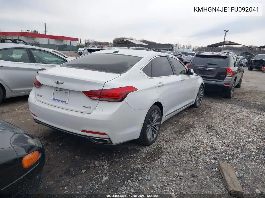 KMHGN4JE1FU092041 2015 Hyundai Genesis 3.8