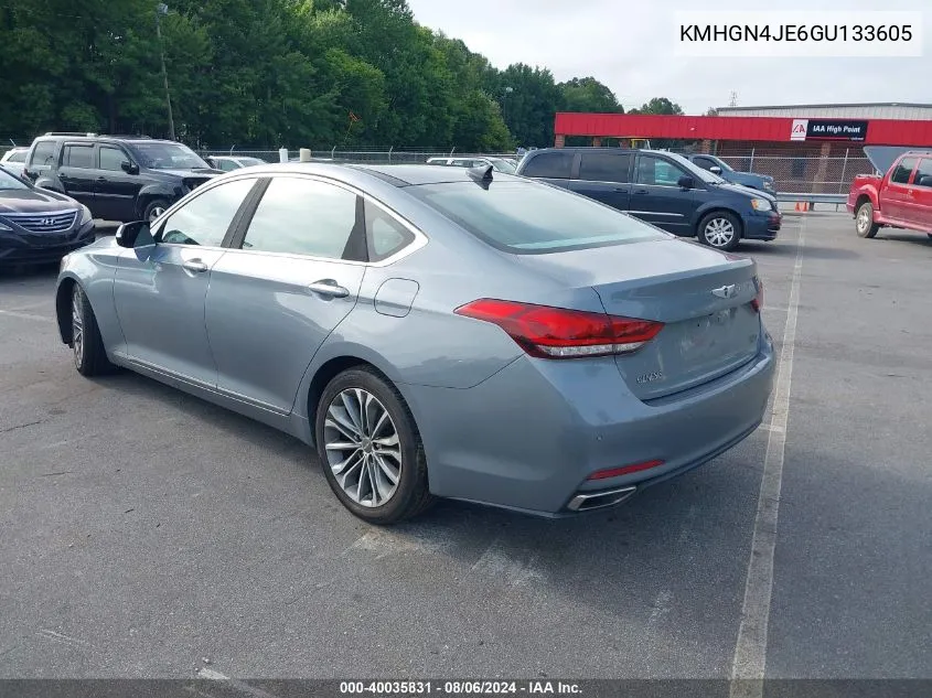 KMHGN4JE6GU133605 2016 Hyundai Genesis 3.8