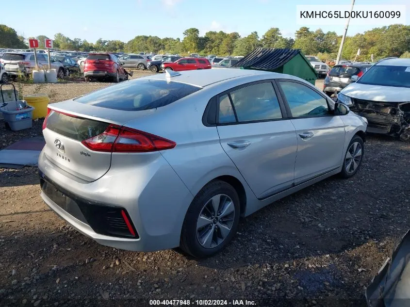 KMHC65LD0KU160099 2019 Hyundai Ioniq Plug-In Hybrid