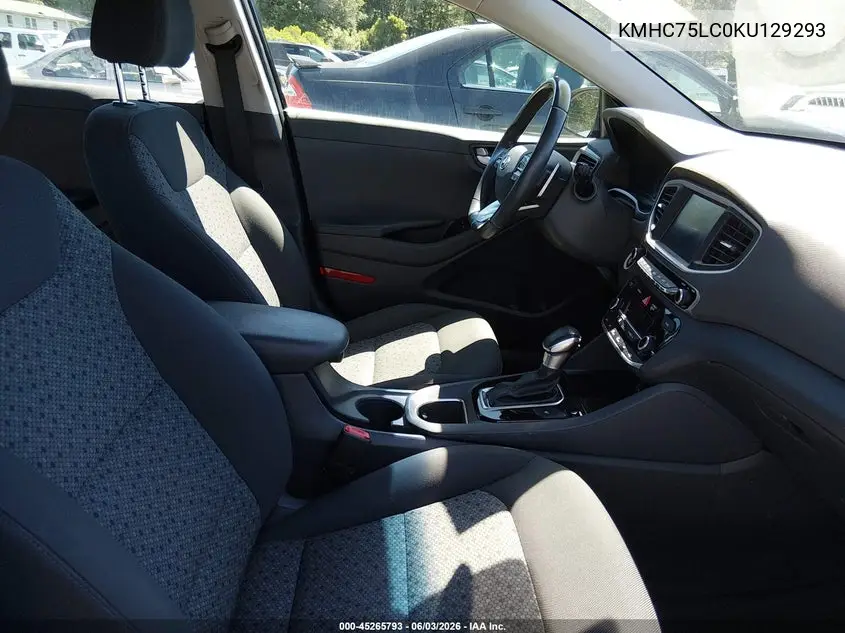 2019 Hyundai Ioniq Hybrid Sel VIN: KMHC75LC0KU129293 Lot: 45265793