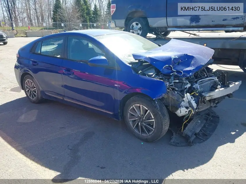 2020 Hyundai Ioniq VIN: KMHC75LJ5LU061430 Lot: 12598844