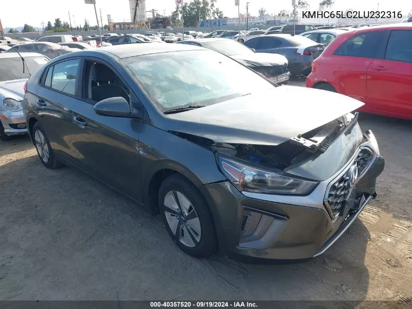 KMHC65LC2LU232316 2020 Hyundai Ioniq Hybrid Blue