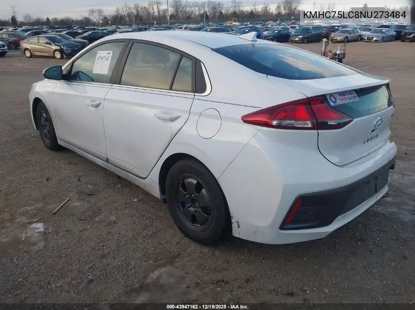 KMHC75LC8NU273484 2022 Hyundai Ioniq Hybrid Se