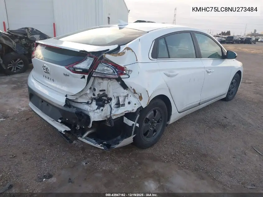 KMHC75LC8NU273484 2022 Hyundai Ioniq Hybrid Se