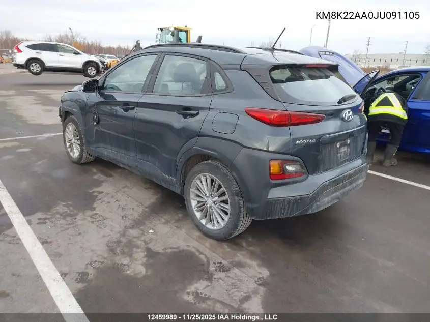 KM8K22AA0JU091105 2018 Hyundai Kona Sel
