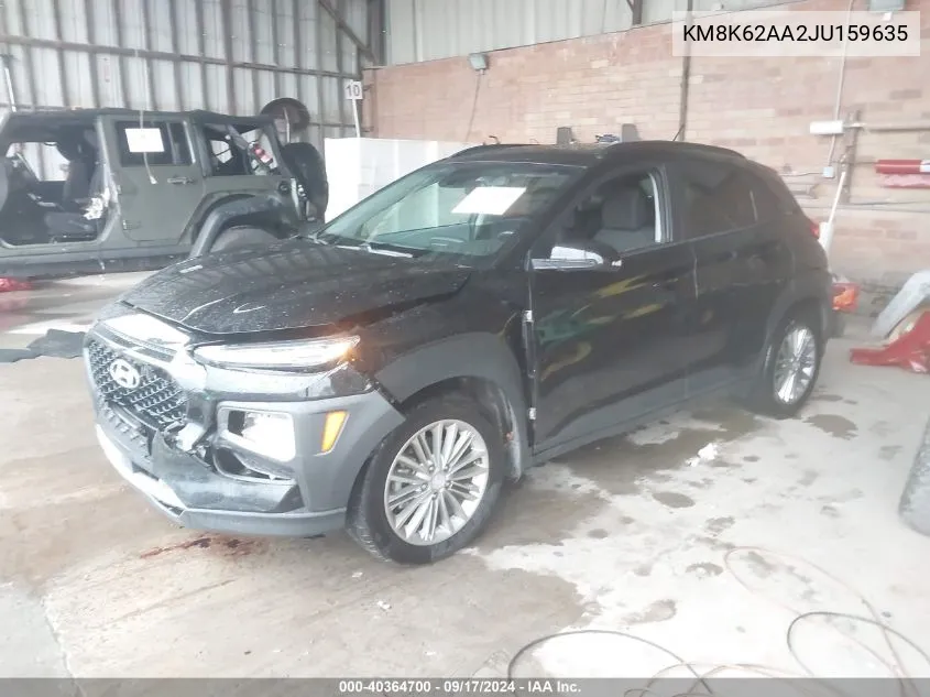 KM8K62AA2JU159635 2018 Hyundai Kona Sel