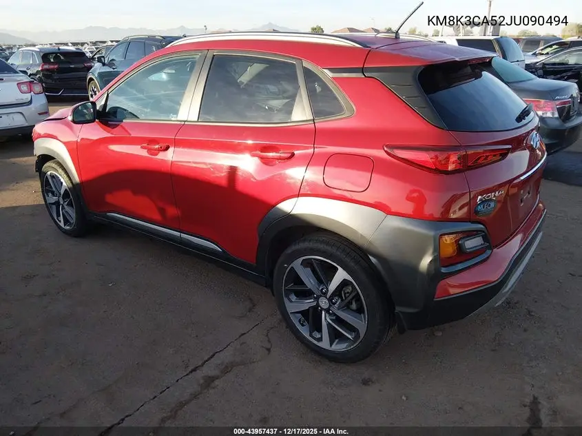 KM8K3CA52JU090494 2018 Hyundai Kona Limited