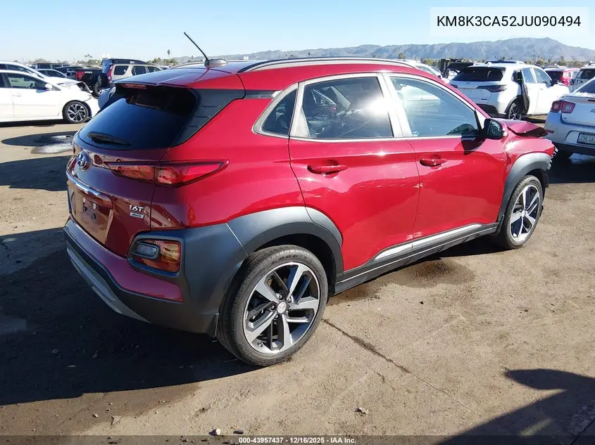 KM8K3CA52JU090494 2018 Hyundai Kona Limited