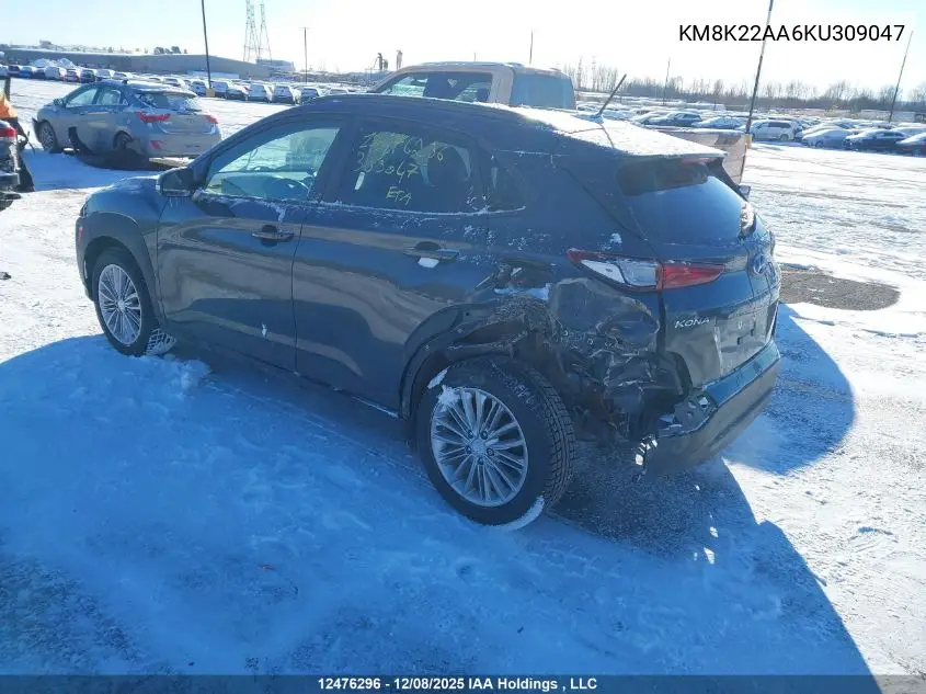 KM8K22AA6KU309047 2019 Hyundai Kona 2.0L Preferred