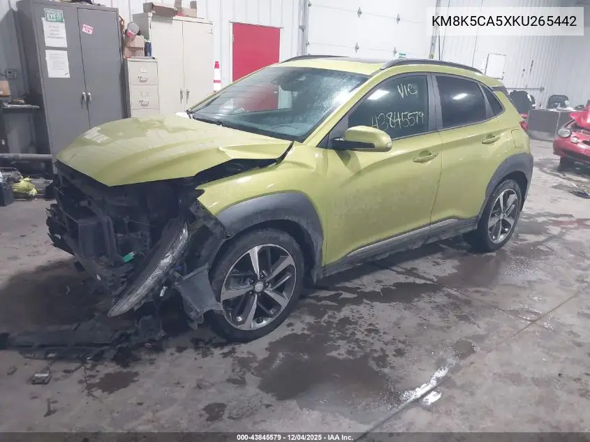 KM8K5CA5XKU265442 2019 Hyundai Kona Ultimate