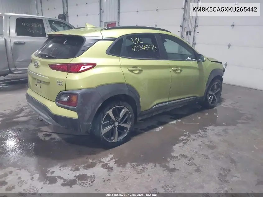 KM8K5CA5XKU265442 2019 Hyundai Kona Ultimate