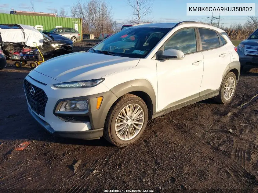 KM8K6CAA9KU350802 2019 Hyundai Kona Sel