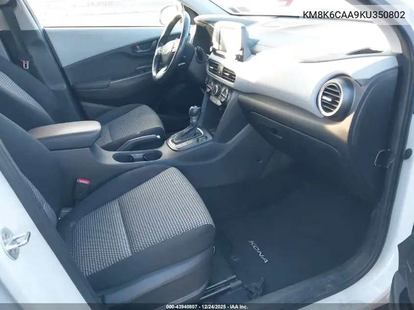 KM8K6CAA9KU350802 2019 Hyundai Kona Sel