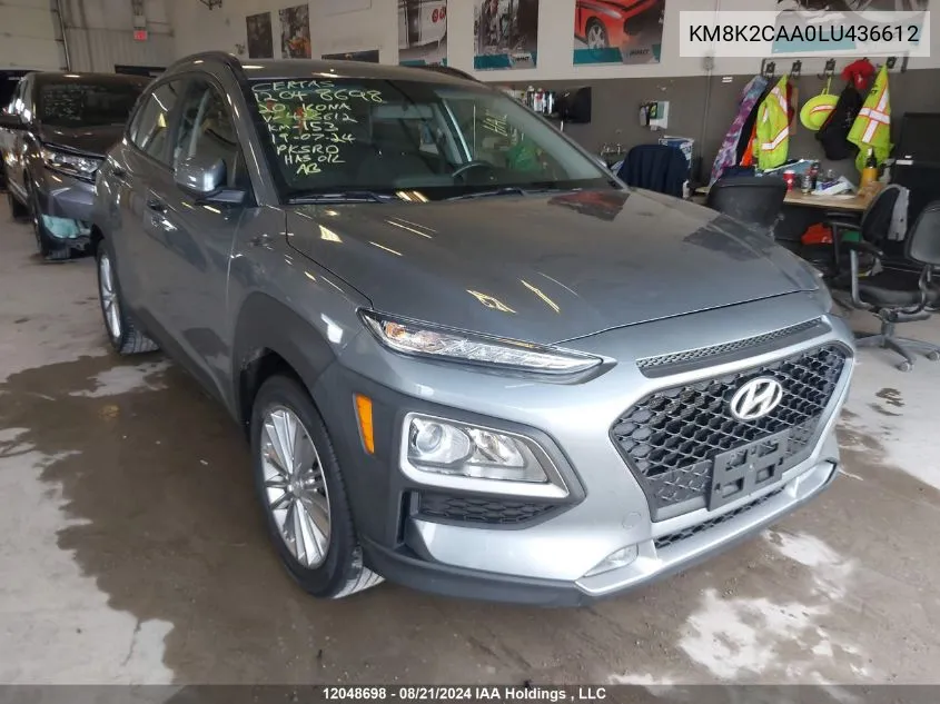 2020 Hyundai Kona Preferred Awd VIN: KM8K2CAA0LU436612 Lot: 12048698