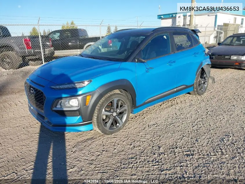 KM8K3CA53LU436653 2020 Hyundai Kona Limited