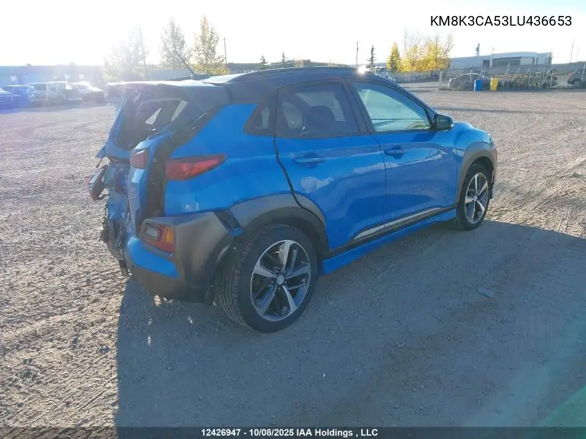 KM8K3CA53LU436653 2020 Hyundai Kona Limited