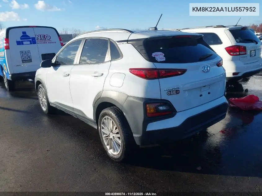 KM8K22AA1LU557952 2020 Hyundai Kona Sel