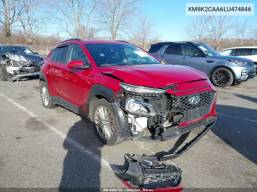 KM8K2CAA6LU474846 2020 Hyundai Kona Sel