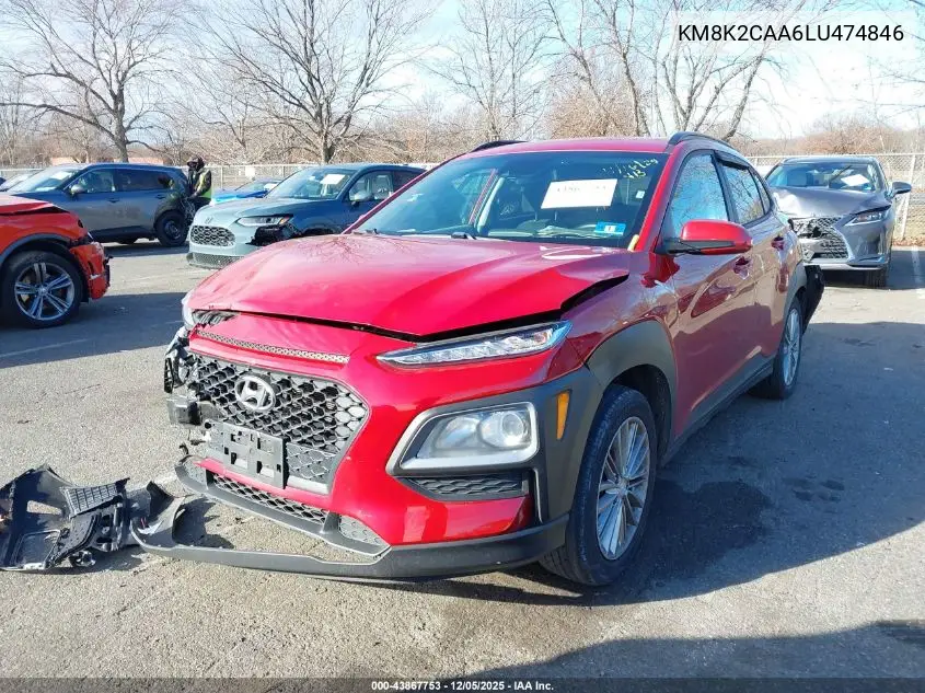KM8K2CAA6LU474846 2020 Hyundai Kona Sel