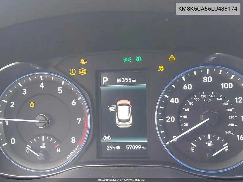 KM8K5CA56LU488174 2020 Hyundai Kona Ultimate