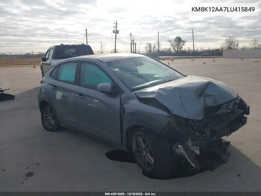 KM8K12AA7LU415849 2020 Hyundai Kona Se