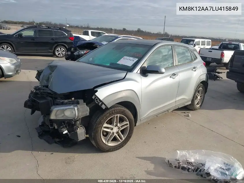 KM8K12AA7LU415849 2020 Hyundai Kona Se