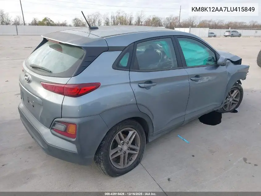 KM8K12AA7LU415849 2020 Hyundai Kona Se
