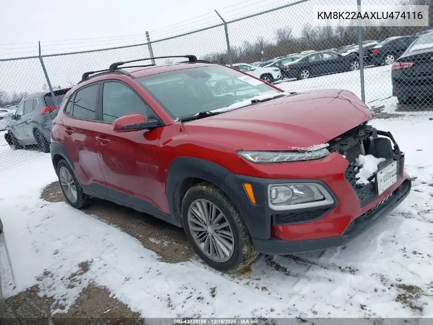 KM8K22AAXLU474116 2020 Hyundai Kona Sel